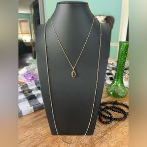 Gold and silver tone necklaces